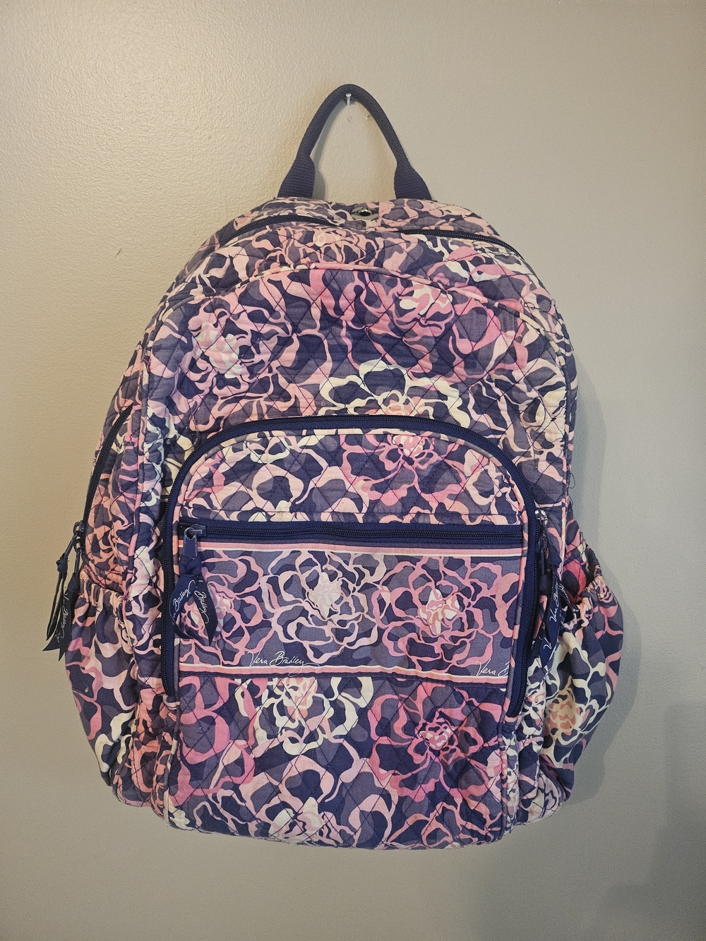 Vera Bradley Pink Floral Quilted Backpack